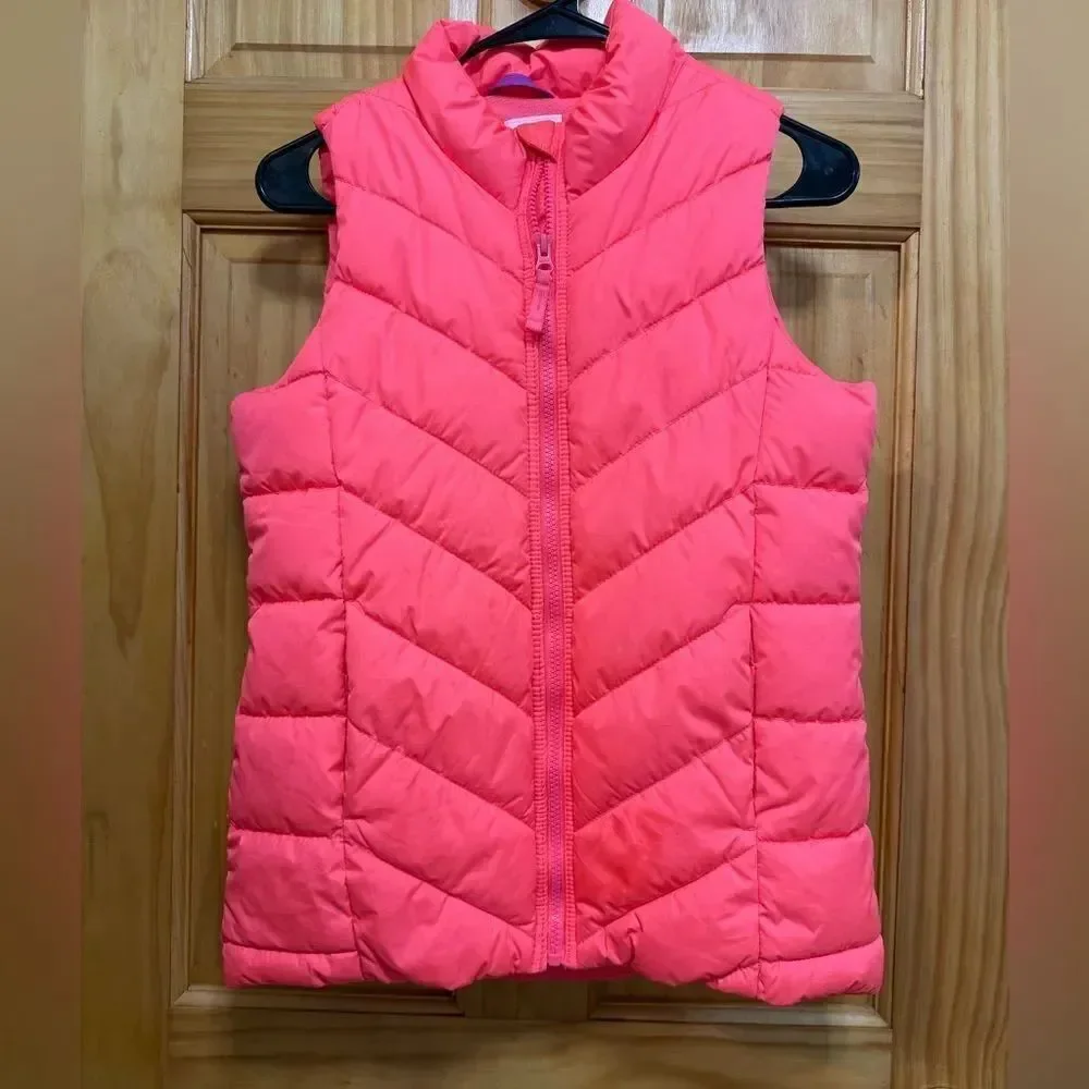 Old Navy girls size XL neon coral/pink winter vest